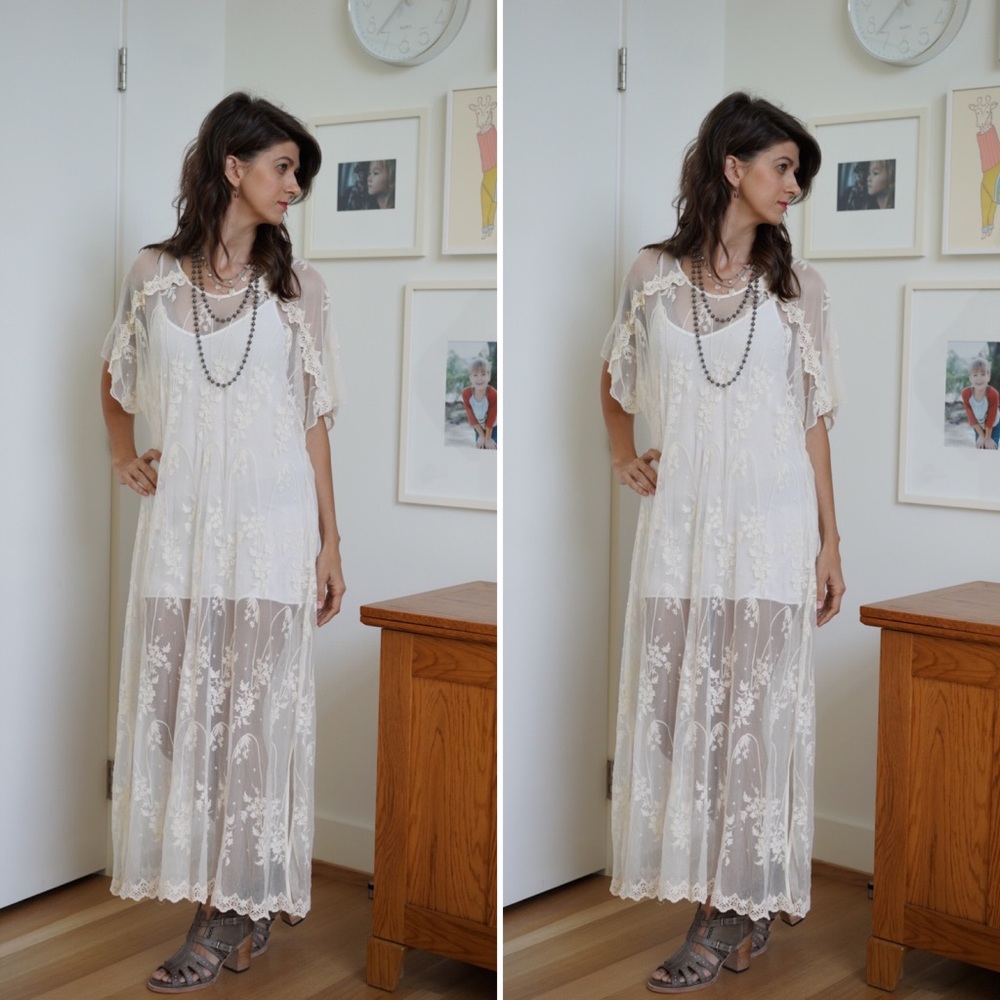 Love Johnny Was sheer lace Gabriel kaftan